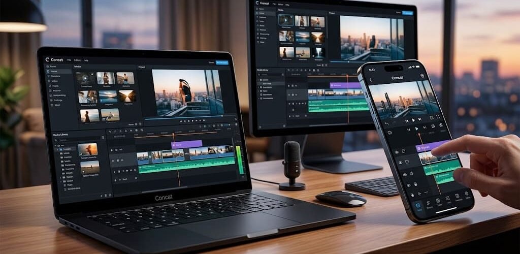 هل تبحث عن بديل CapCut للكمبيوتر دون اشتراك أو علامة مائية اكتشف محرر Concat مفتوح المصدر وأهم ميزاته وأدوات الذكاء الاصطناعي ومتطلبات تشغيله مع معرفة أبرز عيوبه قبل تثبيته