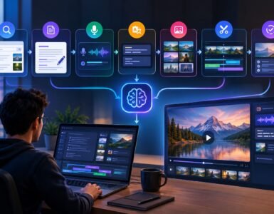 OpenMontage is an opensource project for automating video production using artificial intelligence تكفليكس اكتشف OpenMontage مشروع مفتوح المصدر يستخدم وكلاء الذكاء الاصطناعي لتحويل البحث والكتابة والمونتاج إلى Workflow متكامل لإنتاج الفيديو